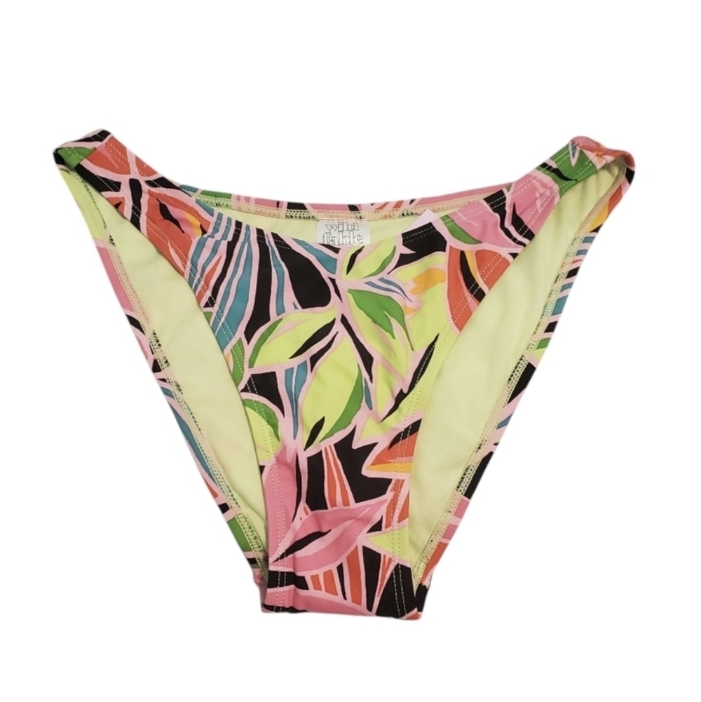 NWT Wild Fable Women's Floral Multicolor Bikini Swim Bottom XS (0-2)